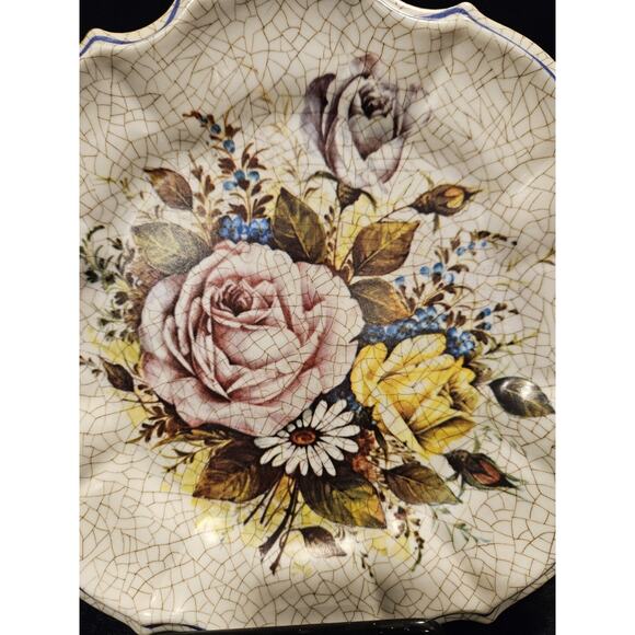 Lami Italy Fruit Decorative Plates (2) Fruit Leaves Basket Melamine 8 inches - Picture 5 of 7